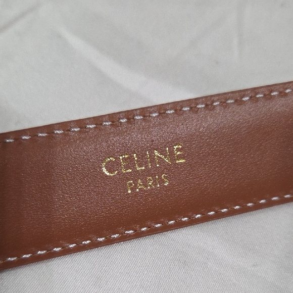 Celine Triomphe Belt Brown Leather 90cm - Picture 4 of 16